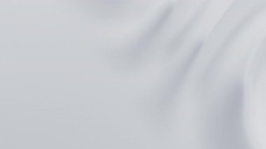 Beyaz yüzeyde soyut ışık yansıtıcı dalgalanmalar. Sütlü su dalgaları akar. Pürüzsüz saten kırışıklıklar, çarpıtmalar. Döngü 3d canlandırma canlandırması.