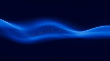 Ses mavisi dalga formu dijital arkaplan. Soyut müzik dalgaları eşitleyici. Fütürist ses dalgası görselleştirmesi. Yapay zeka sentetik ses teknolojisi. Akort izi. Bozulmuş frekanslar