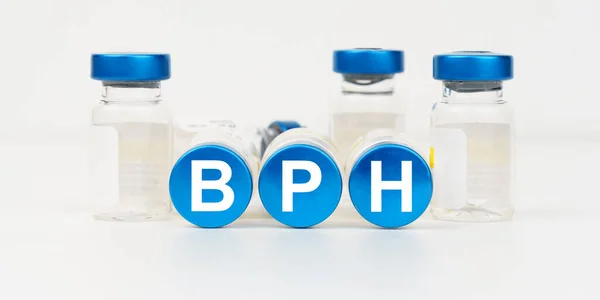 Concepto Medicina Salud Los Tejados Azules Las Inyecciones Dice Bph — Foto de Stock