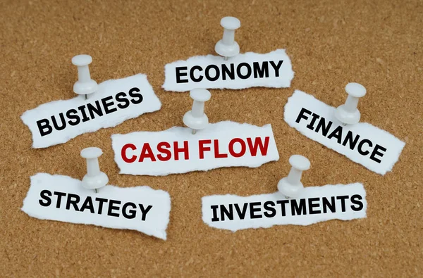 Konsepti Masanın Üzerinde Yazılı Kağıtlar Var Ekonomi Finans Cash Flow — Stok fotoğraf