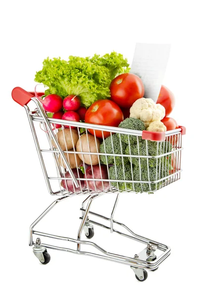 Einkaufsliste für gesunde Lebensmittel — Stockfoto