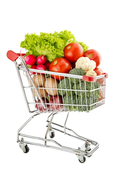Einkaufen mit gesunden Lebensmitteln — Stockfoto