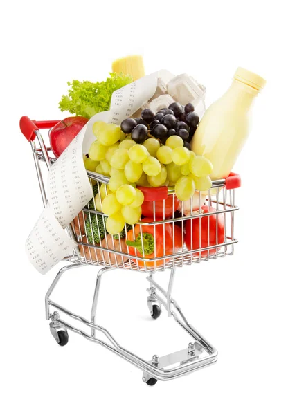 Alimentari sani costo dello shopping — Foto Stock