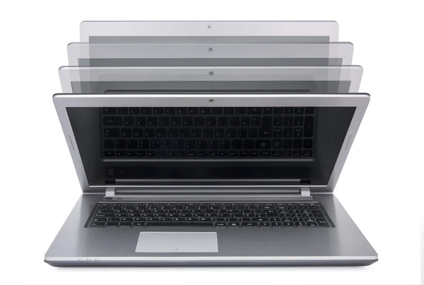 Zamknięcie laptopa na białym tle — Zdjęcie stockowe