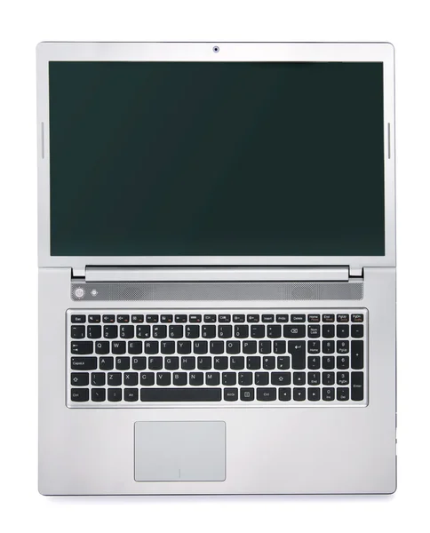 Offener Laptop isoliert auf weißem Hintergrund — Stockfoto