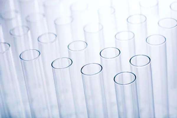 Empty test tubes in a rack — Stock Photo, Image