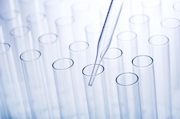 Test tubes and pipette — Stock Photo, Image