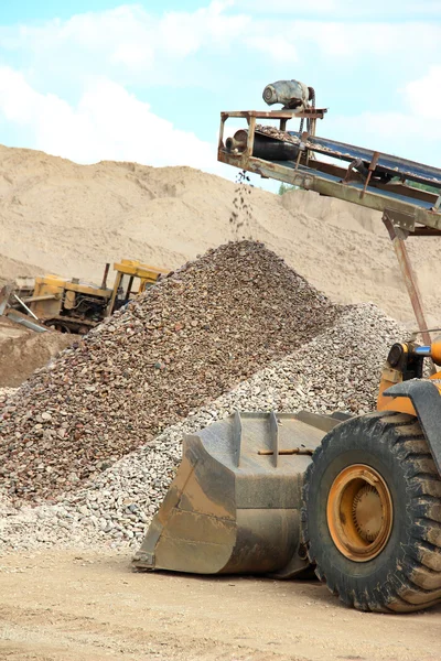 Zand- en grindwinning vervaardiging — Stockfoto