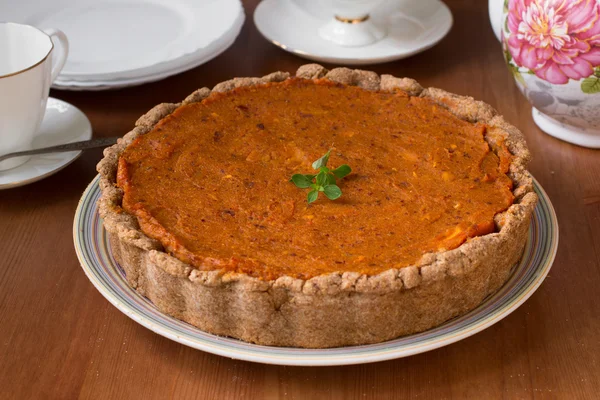 Pumpkin pie for Thanksgiving day — Stock Photo, Image