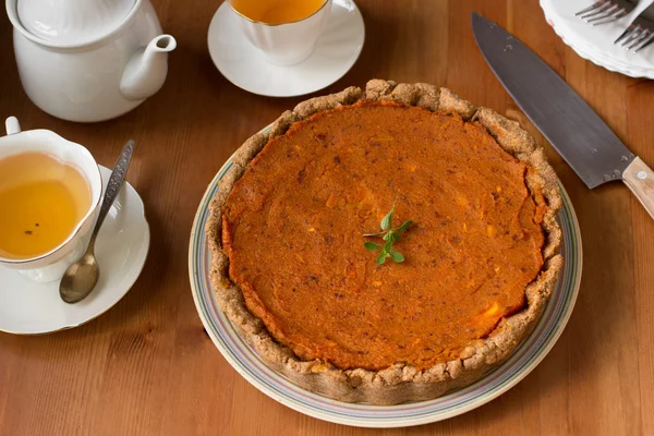 Pumpkin pie for Thanksgiving day — Stock Photo, Image