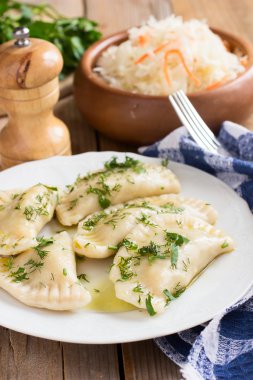 Vareniki veya varenyky patates - Ukrayna ve Rus ulusal çanak