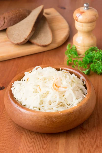 Sauerkraut - fermented cabbage — Stock Photo, Image