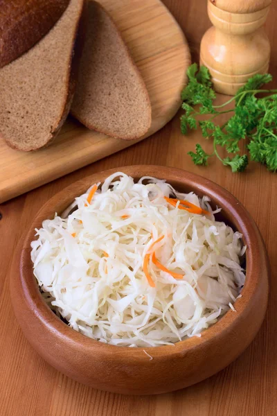 Sauerkraut - fermented cabbage — Stock Photo, Image