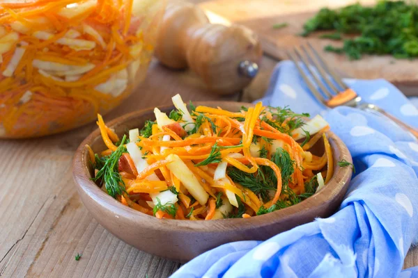 Raw pumpkin salad — Stock Photo, Image