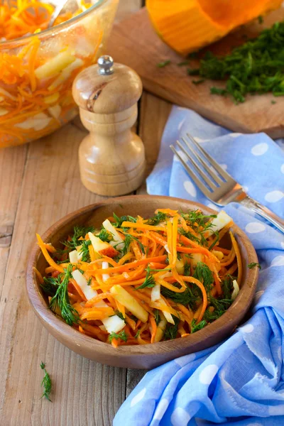 Raw pumpkin salad — Stock Photo, Image