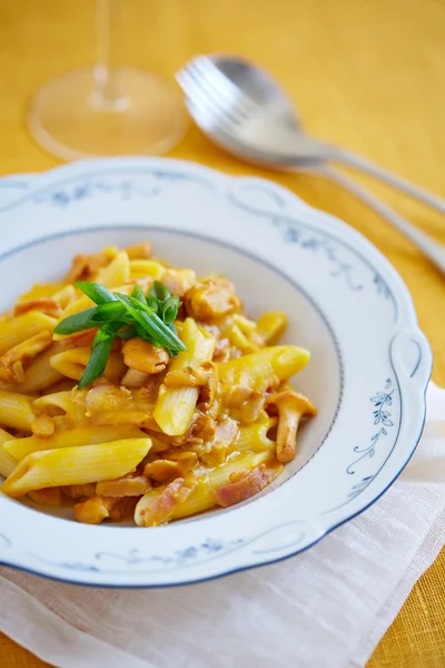 Macaroni met paddenstoel — Stockfoto