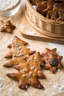 Zencefil çerezleri Noel fırından yeni çıkmış