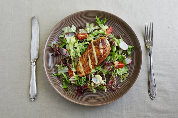 Steak mit Gemüse — Stockfoto