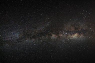 Panorama Samanyolu Gökadası. Uzun pozlama photograph.with tahıl