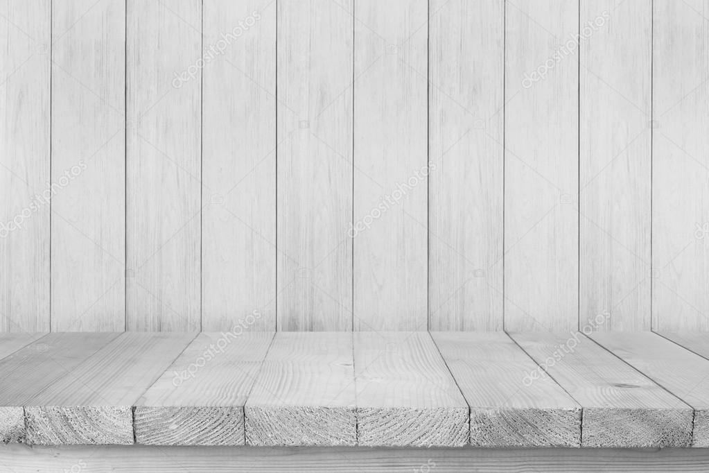Wood table top on white wood background Stock Photo by ©sripfoto