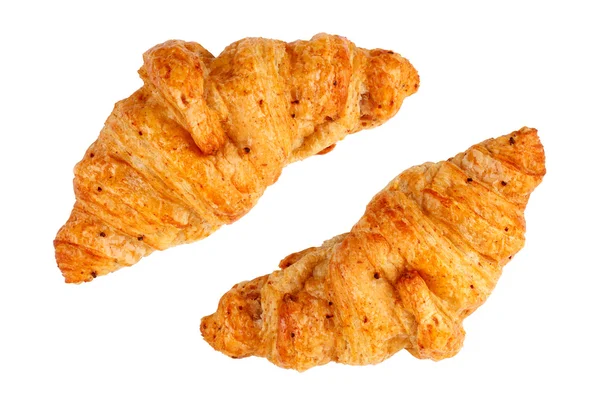 Croissant op witte achtergrond — Stockfoto