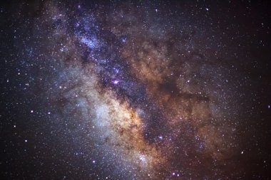 Samanyolu, uzun pozlama fotoğraf, tahıl ile