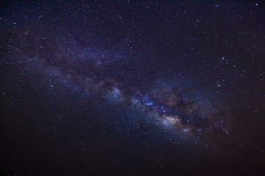 beautiful milkyway on a night sky, Long exposure photograph, wit clipart