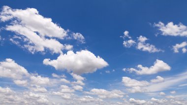 Panorama mavi gökyüzü bulut ile