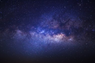 Samanyolu galaksisi, uzun pozlu fotoğraf, tahıllı..