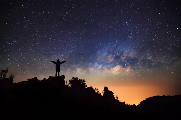 Samanyolu, Doi Luang Chiang Dao.Long pozlama fotoğraf