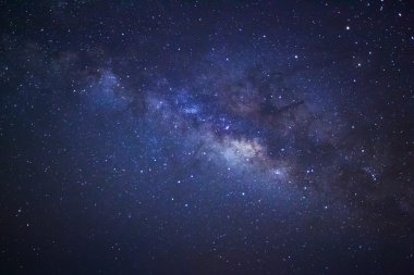 Milky Way galaxy, Long exposure photograph, with grain clipart