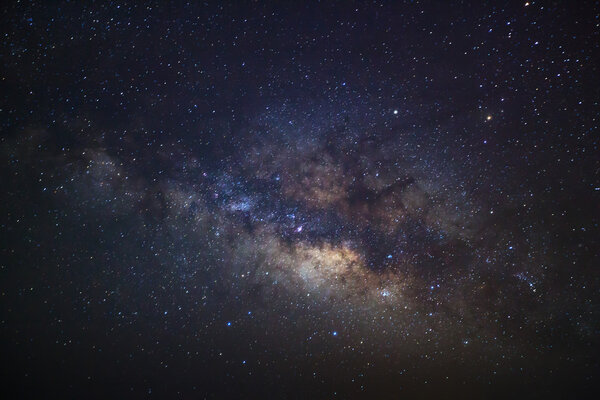 красивый молочный путь на ночном небе, фотография с длинной выдержкой,
