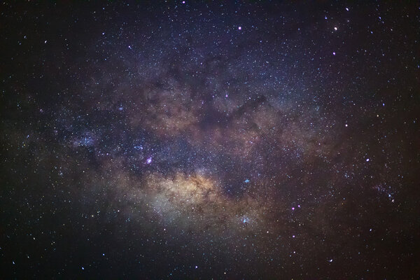 The center of the milky way galaxy, Long exposure photograph, wit
