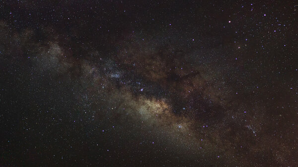 Молочный путь галактики, длинная экспозиция фотографии, с Мбаппе в