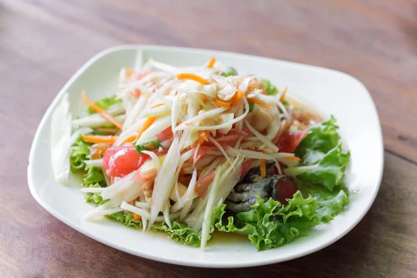 Somtum, papaya salad delicious food in thailand — Stock Photo, Image