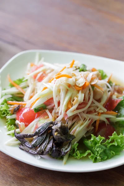 Somtum, papaya salad delicious food in thailand — Stock Photo, Image