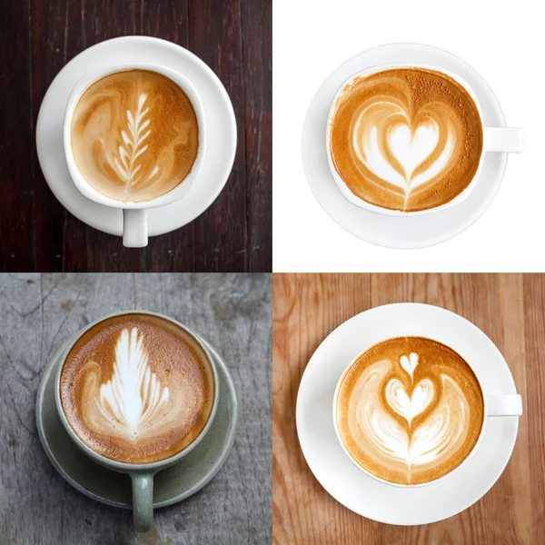 Coleção, xícara de café com leite — Fotografia de Stock