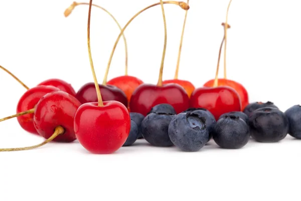 Cerezas y arándanos — Foto de Stock