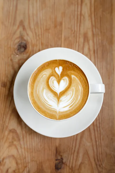 Kopp latte kaffe — Stockfoto