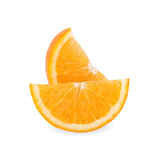 Slice of fresh orange isolated on white background — Stock Photo, Image