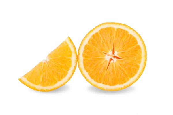 Slice of fresh orange isolated on white backgroun — Stock Photo, Image