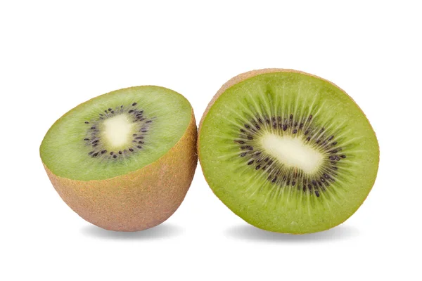 Geschnittene Kiwi-Früchte isoliert auf weißem Hintergrund — Stockfoto