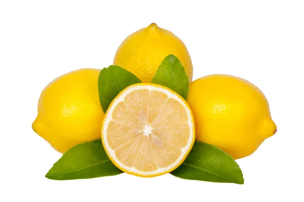 Fresh lemon isolated on white background — Stock Photo, Image