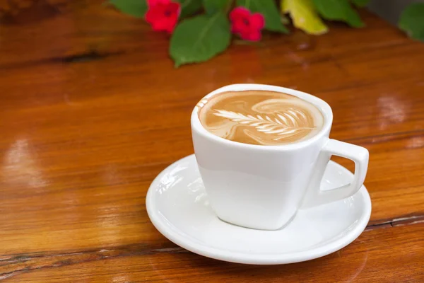 Kopp latte kaffe — Stockfoto