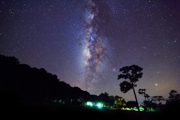 Milky way long exposure at Phu Hin Rong Kla National Park, Phitsa
