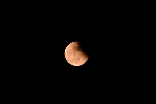 Moon, partial lunar eclipse in Thailand