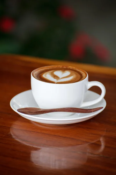 A cup of latte coffee — Stock Photo, Image