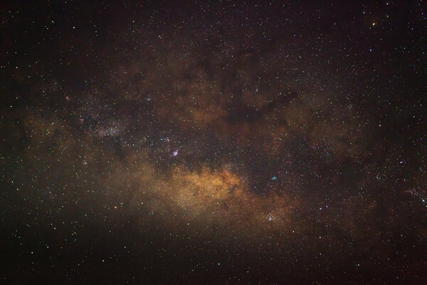 Центр галактики Млечного Пути, фотография с длинной экспозицией
