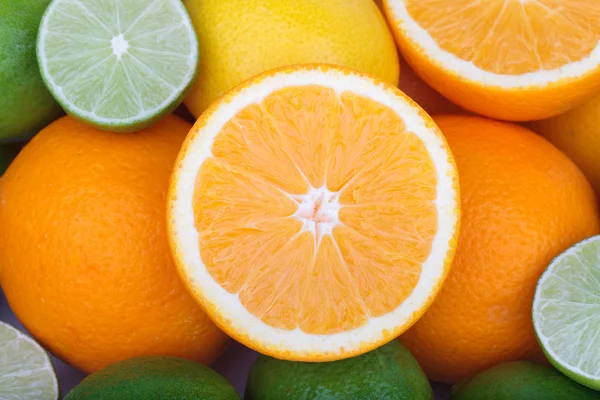 Mix of fresh citrus fruits — Stock Photo, Image