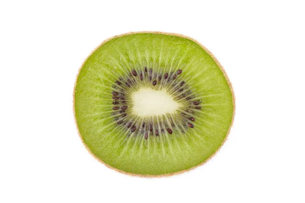 Kiwi tranché isolé sur fond blanc — Photo